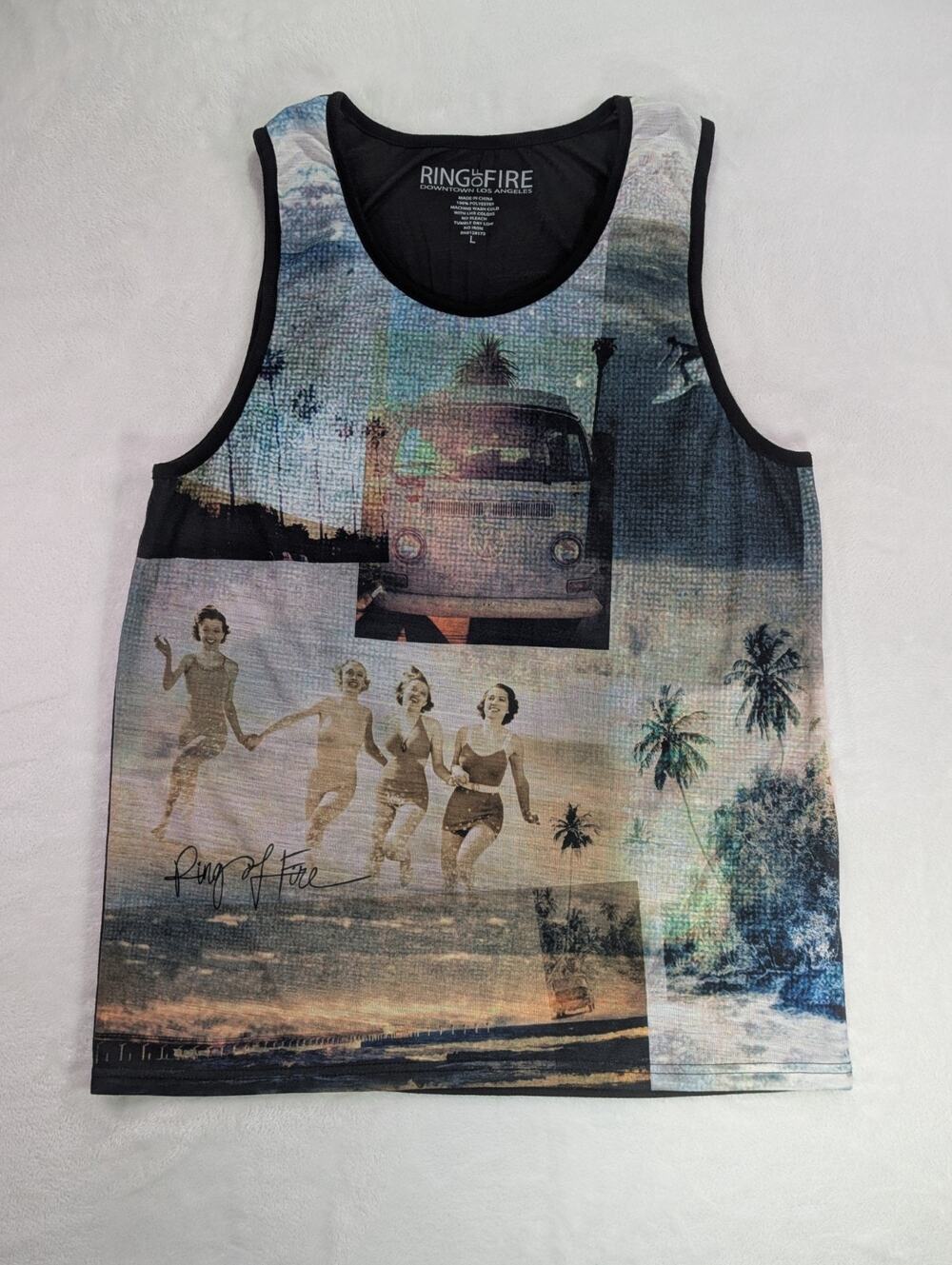 Ring of Fire Men L Retro 1967 Downtown Los Angeles Sublimation Tank Top